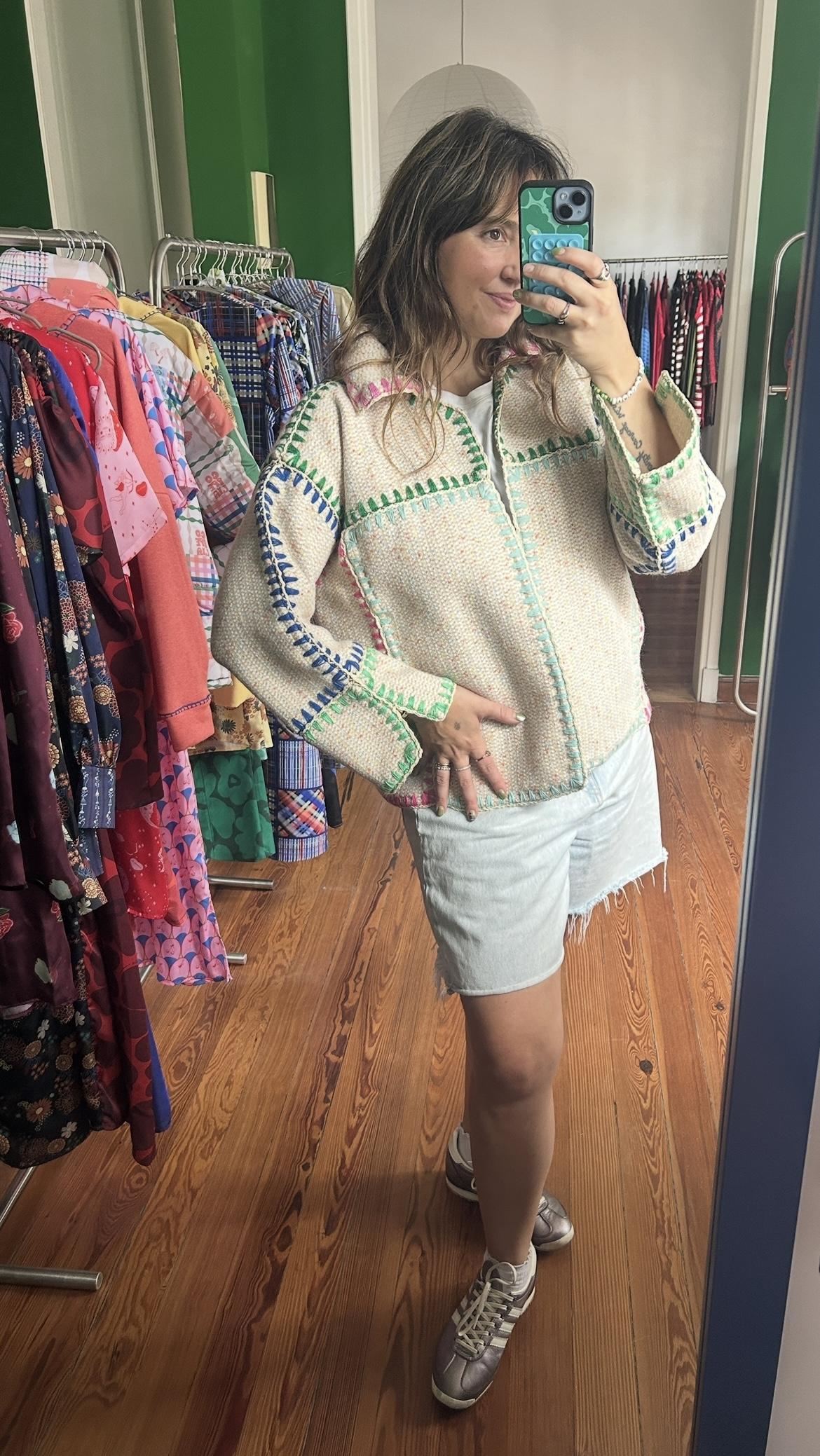 Chaqueta June crudo talle unico