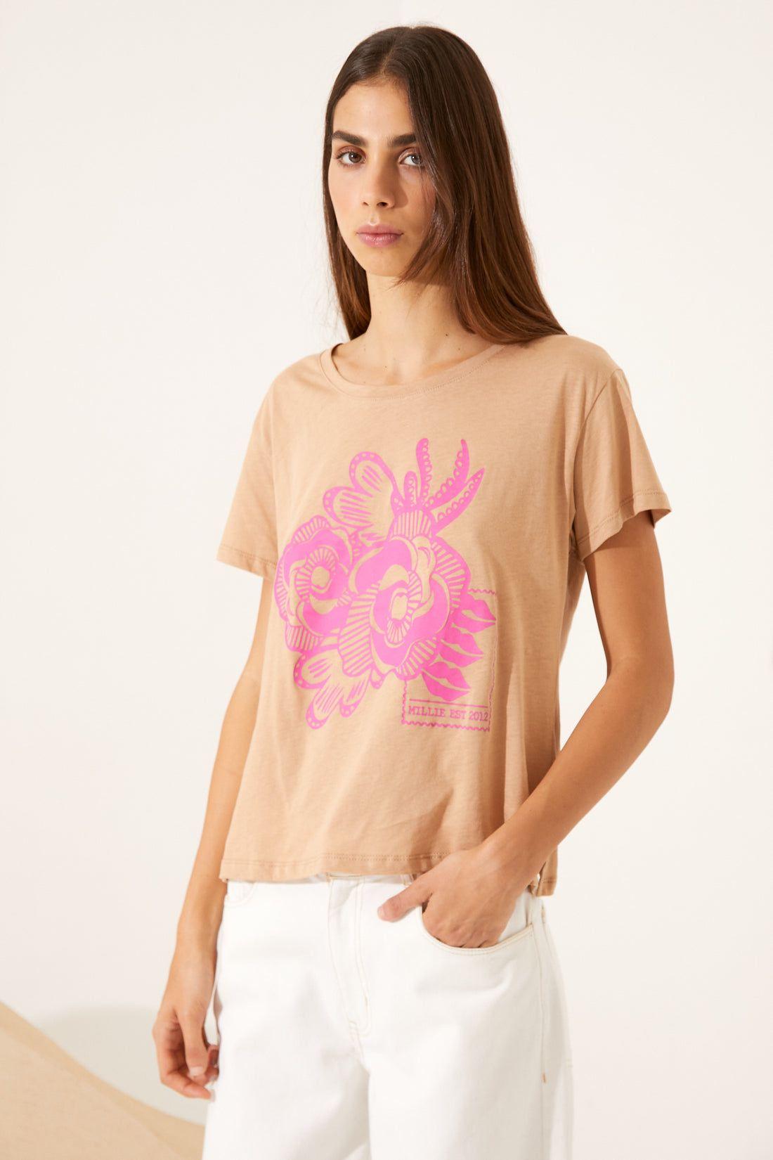 REMERA FLY camel s/m