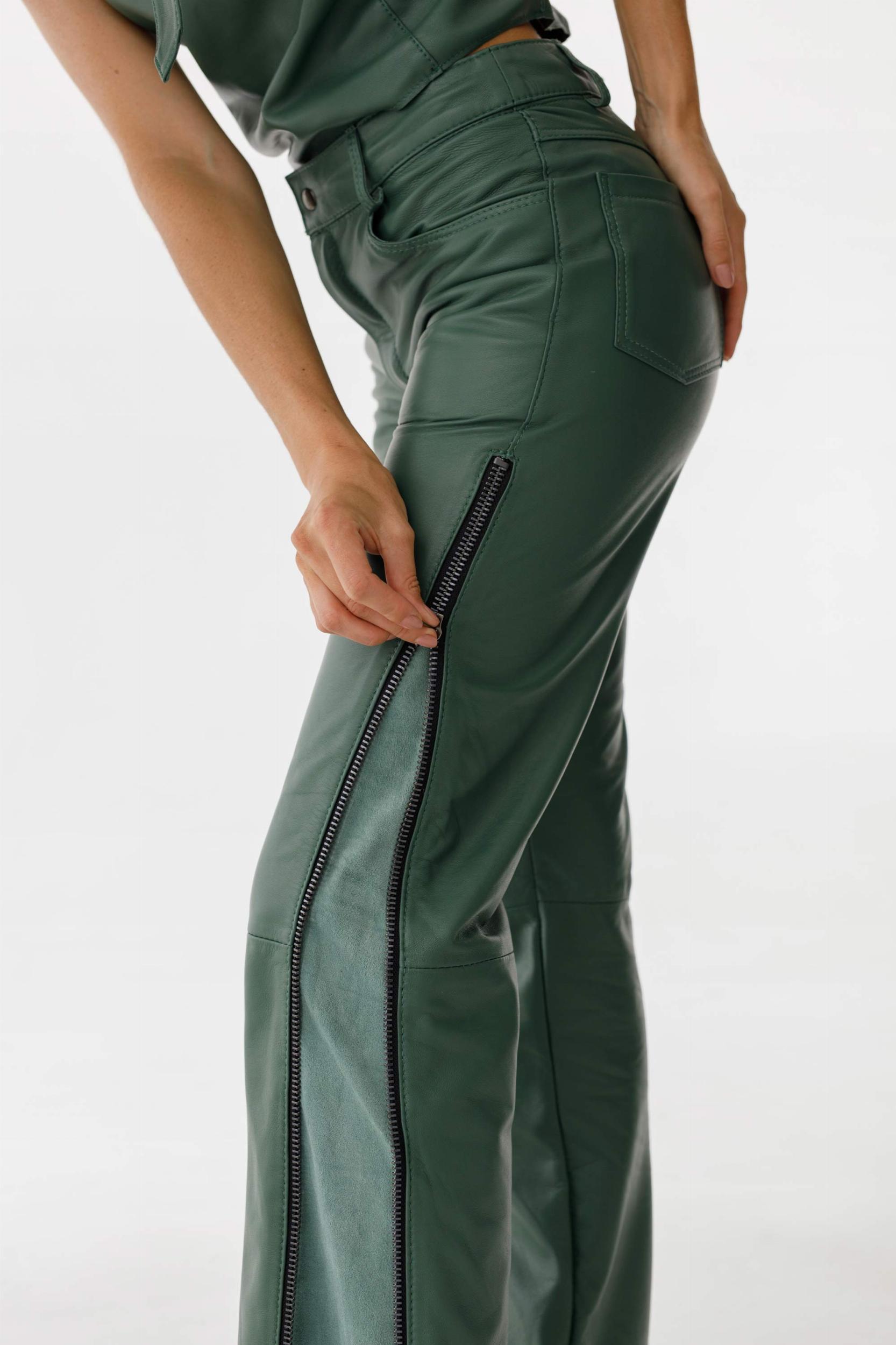 Pantalon Leather Golden verde m