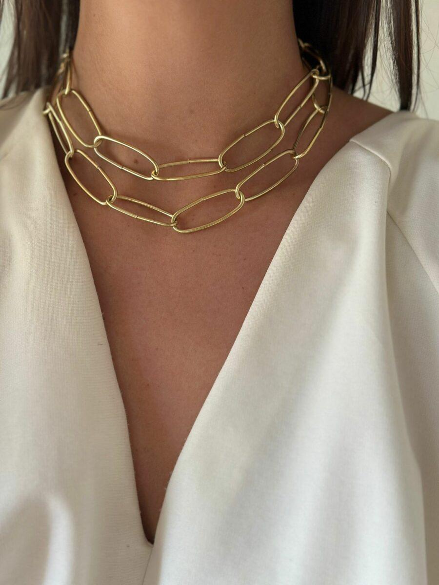 Collar Eslabones dorado talle unico