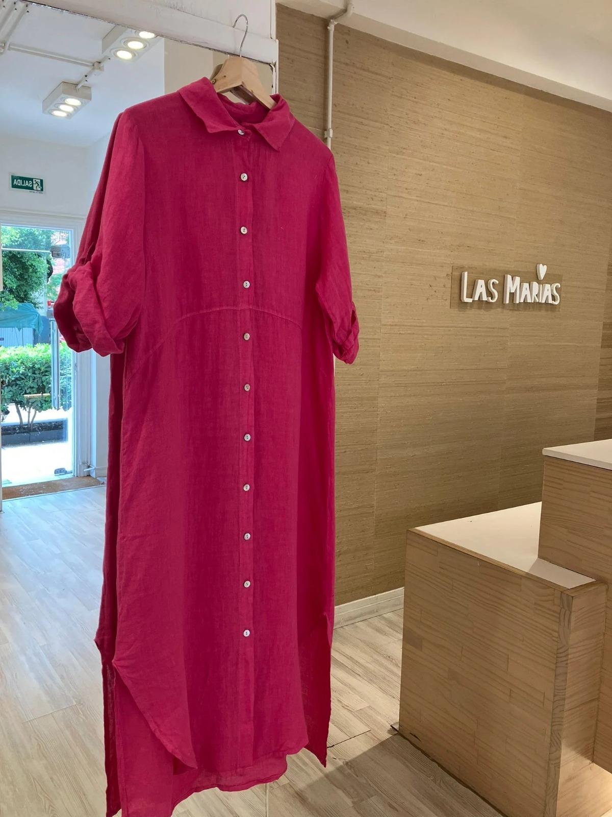 Vestido Camisero Livorno fucsia talle unico