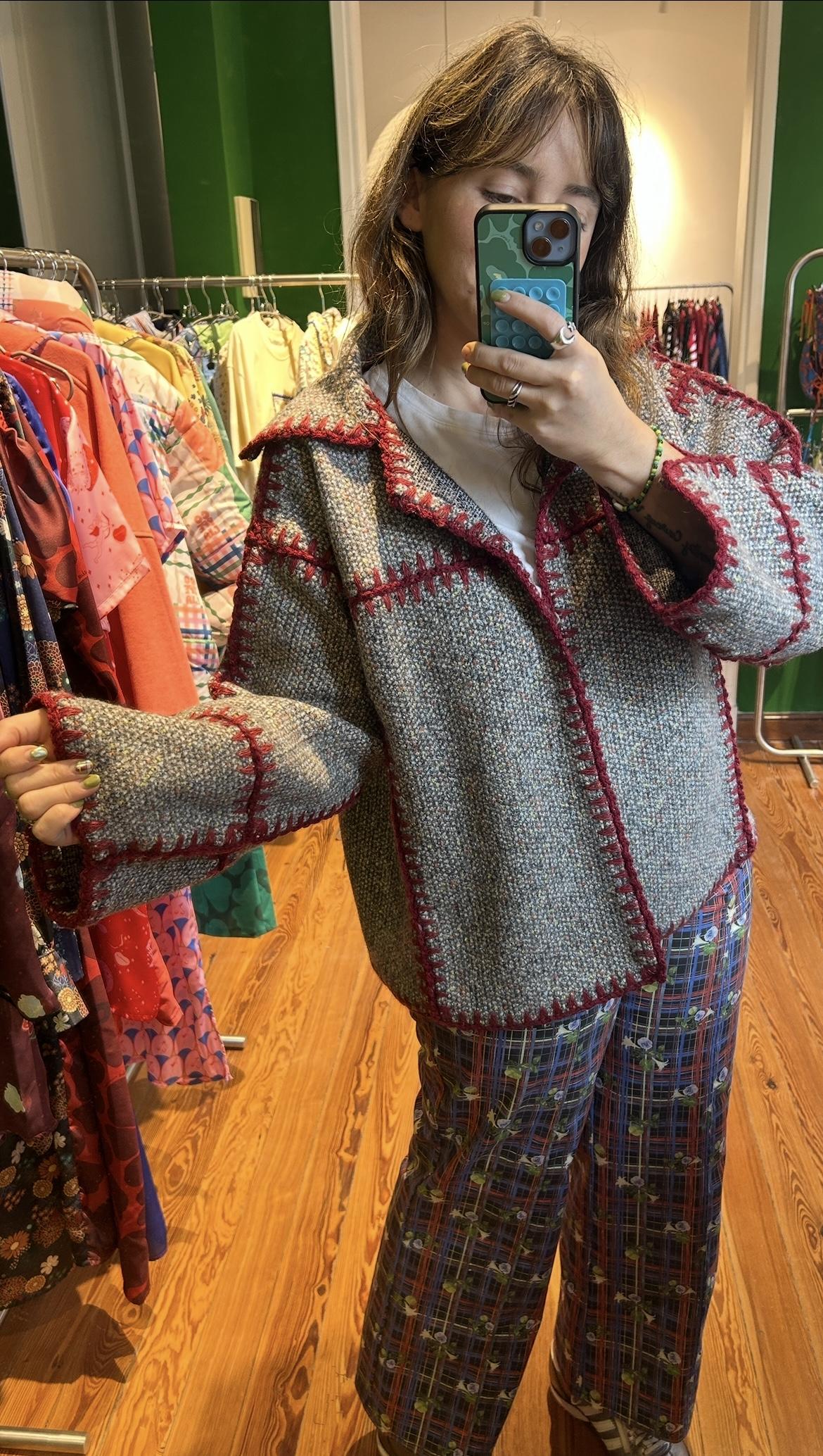 Chaqueta June bordo talle unico