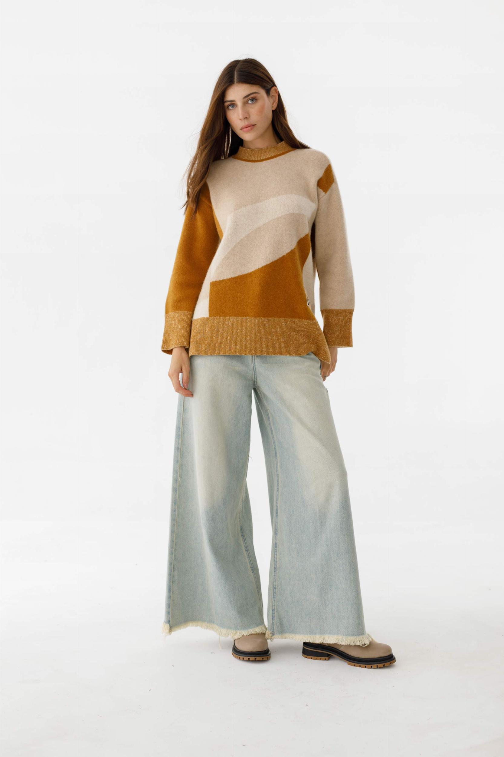 Sweater Delaunay beige talle unico